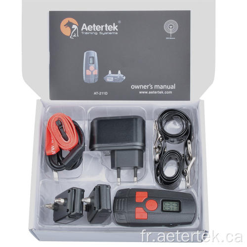 Aetertek AT-211D collier de choc pour petit chien 2 récepteurs